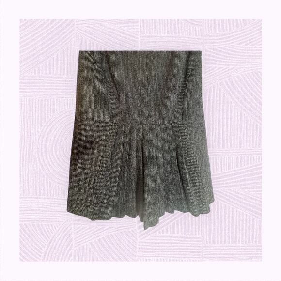 Express Design Studio Black White Tweed Fishtail Pencil Skirt Size 2 Y2K Vintage - Picture 7 of 11